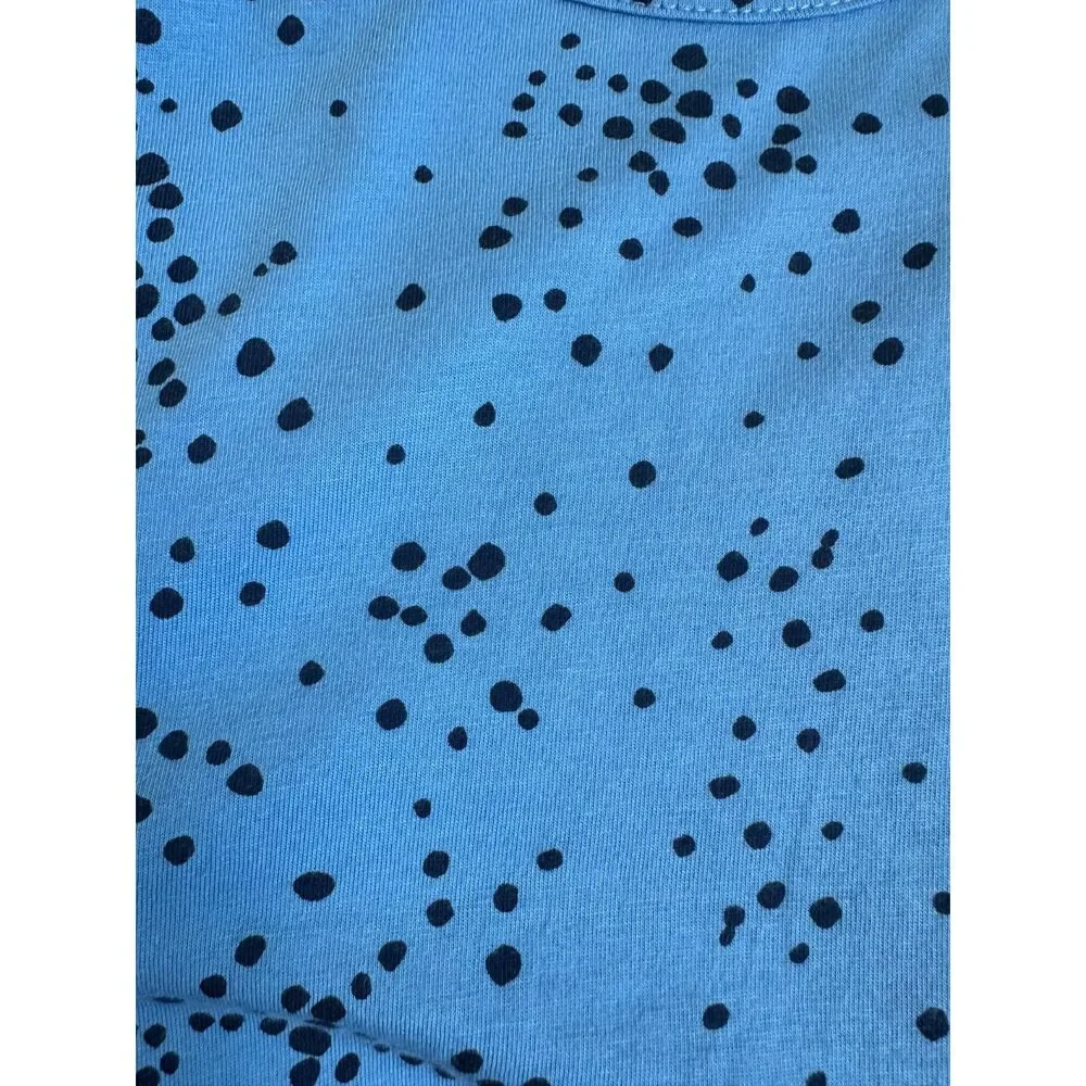 DC Shoes Drop Waist Tank Dress Mini Blue Black Splatter Logo Jersey Y2K Size XS